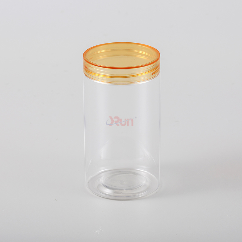 We offer all your plastic jar supplies, including our versatile round plastic jar, a reliable solution for Packaging for sweets with a secure PET containers with lid.